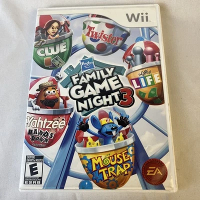 Hasbro Family Game Night 3 Nintendo Wii Complete W/ Manual CIB - Image 1 of 4
