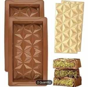 Chocolate Molds - Non-Stick Chocolate Bar Mold, Break Dubai Chocolate Bar Mold - Picture 1 of 3