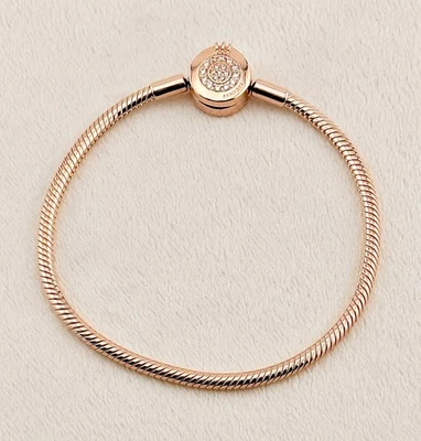 Nuevo Genuino Pandora Oro Rosa Momentos Brillante Corona O Pulsera 589046C01-18cm Foto 1 de 4