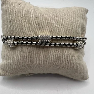 Brighton Meridian EQUINOX Doppel Armband versilbert Swarovski Kristalle selten - Bild 1 von 10