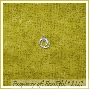 BonEful Fabric FQ Cotton Quilt VTG Green Olive Dot Tweed Blender Calico Print UK - Picture 1 of 7