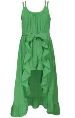 NWT Bonnie Jean Girls 16 Green Crepe Walk-Through Skirting Romper Dress - Image 1 of 3