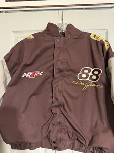 Vtg Nascar Jacket #88 Dale Jarrett UPS By Competitors View Size XL Earth Tone - Picture 1 of 12