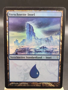 1x Snow-Covered Island - FOIL - German - FBB - EDH - Vintage - MTG #2674 - Picture 1 of 2