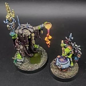 Painted Swampcalla shaman and pot-grot Orruk Warclans Age of Sigmar - Picture 1 of 9