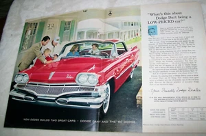 1960 Dodge Dart mid-size-mag centerfold car ad- motel stop - Picture 1 of 1