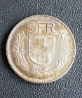 SUISSE - SWISS - SWITZERLAND COIN SILVER - MONNAIE DE 5 FRANCS SUISSE DE 1954/B.