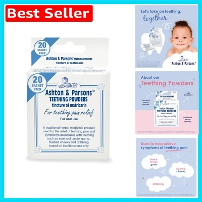 Traditional Teething Powders with Matricaria for Gentle Pain Soothing - 20 Count - Image 1 of 4