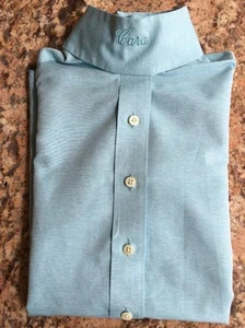 Essex Coolmax Coolmax Heather Turquoise Girl's Size 10 Show Shirt With Collar - Picture 1 of 1