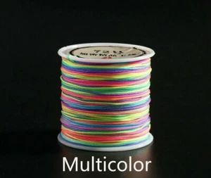 50M/Roll Cord Sash Woven Rope Threads Chinese Knot Beading Weave Jewelry String - Picture 1 of 21