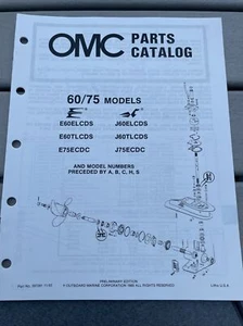 1985 OMC Parts Catalog Manual 397291 60/75 Models 11/85 - Picture 1 of 9