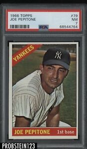 1966 Topps #79 Joe Pepitone New York Yankees PSA 7 NM