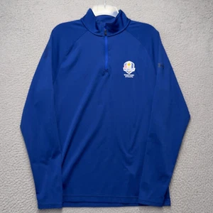 Ryder Cup 1/4 Zip Pullover Mens Medium Blue Whistling Straits 2020 Under Armour - Picture 1 of 10
