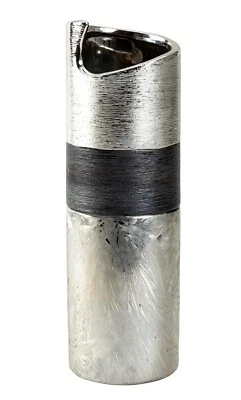 Moderne Dekovase Blumenvase Tischvase Vase aus Keramik silber/anthrazit Höhe 30  - Bild 1 von 4