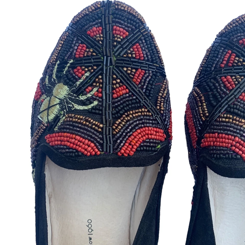 House of Harlow 1960 Zapatos planos con cuentas 6,5 36,5 araña Halloween negros sin cordones Foto 1 de 4
