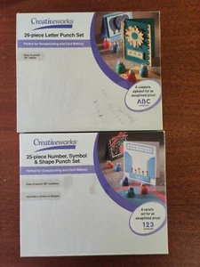 Creative works 26 Piece Letter Punch 25 Numbers Set Scrapbook Card Making Crafts - Picture 1 of 2