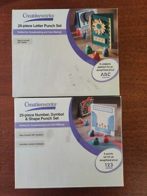 Creative works 26 Piece Letter Punch 25 Numbers Set Scrapbook Card Making Crafts - Image 1 of 2