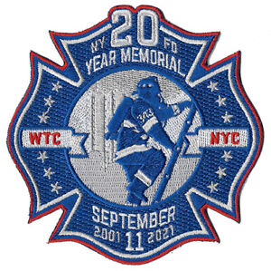 20 Year Memorial 911 WTC Blue Design New York City Fire Patch September 11th NEW