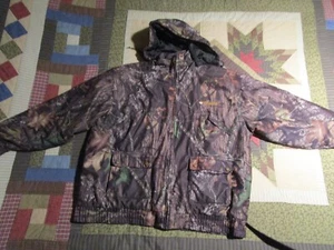 VINTAGE MENS WHITEWATER MOSSY OAK BREAKUP QUILTED LINED ZIP JACKET SIZE 2XL - Picture 1 of 18