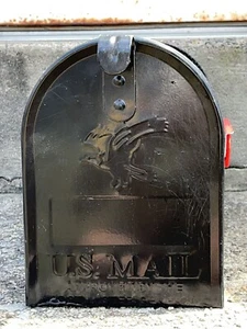 Gibraltar Mailboxes Classic Medium Steel Post Mount Mailbox Black - Picture 1 of 10