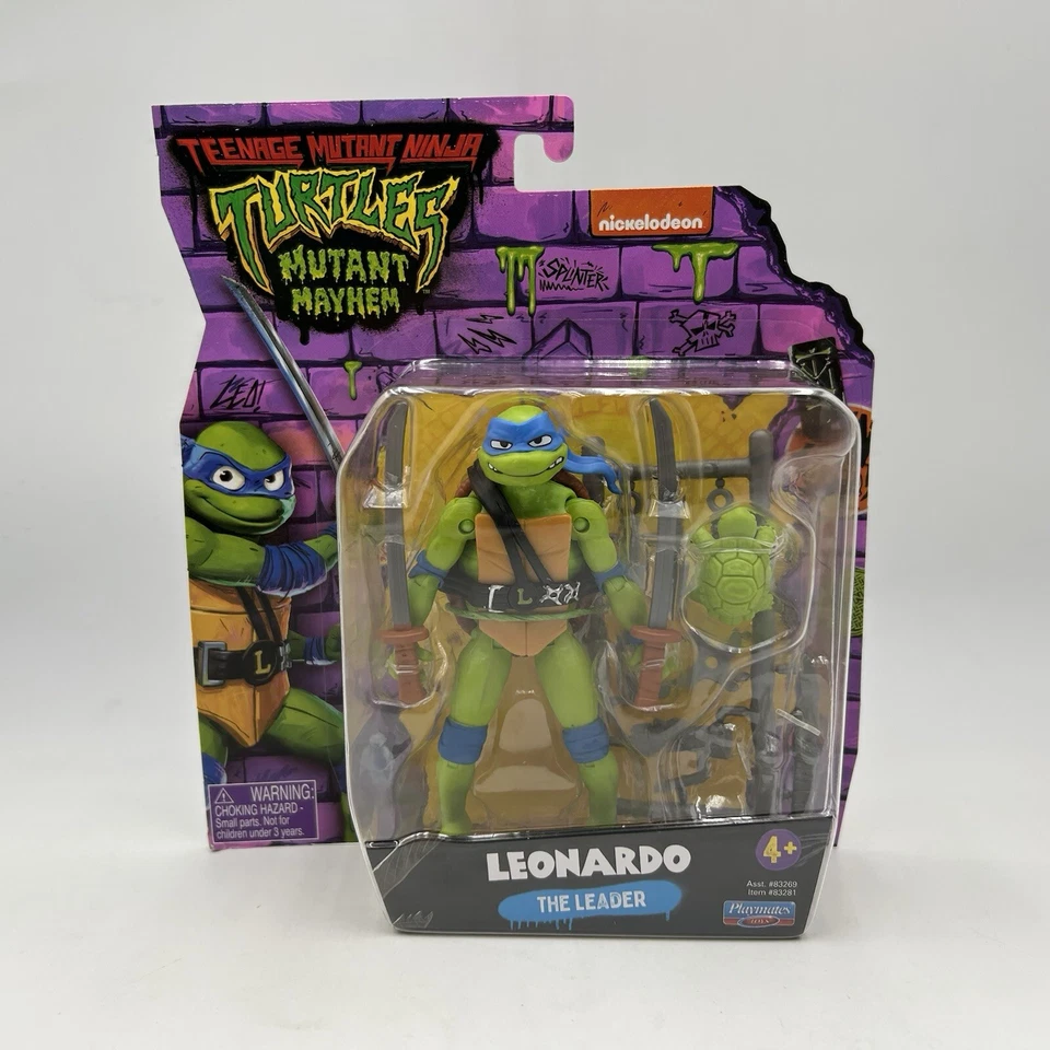 "Figura de acción Leonardo The Leader Teenage Mutant Ninja Turtles: Mutant Mayhem 4""" Foto 1 de 4
