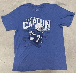 Indianapolis Colts Jacoby Brissett Hes the Captain Now The Shop Shirt Mens Large - Picture 1 of 12