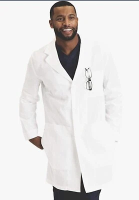 NWT Barco Essential Made To Matter 38" Long Unisex 4 Pocket Lab Coat Sz 44 White - Image 1 of 4