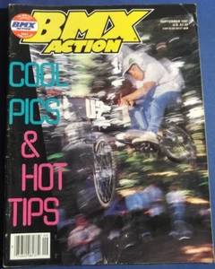 BMX ACTION MAGAZINE-SEPT 1987-SPRING NATS STOCKTON CA-HOT PRODS-MONGOOSE-VINTAGE - Picture 1 of 5