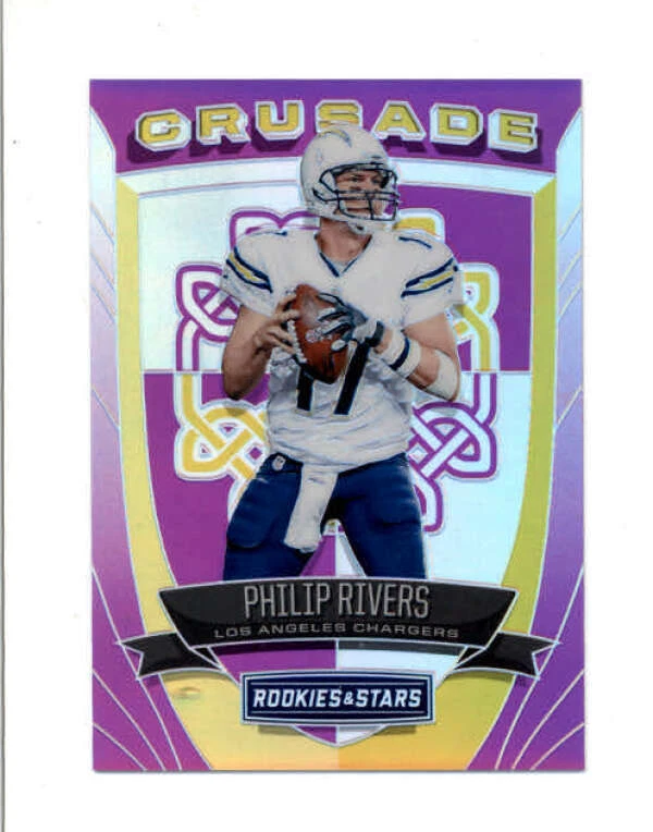 PHILIP RIVERS 2017 PANINI ROOKIES & STARS #47 CRUSADE PURPLE PRIZM #42/49 BD4608 - Image 1 of 1
