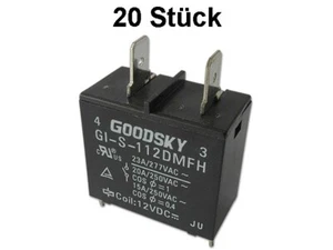 20 x Power Relais GI-S-112DMFH 23A 277VAC 12VDC Goodsky Modell: REL9x20 - Picture 1 of 5