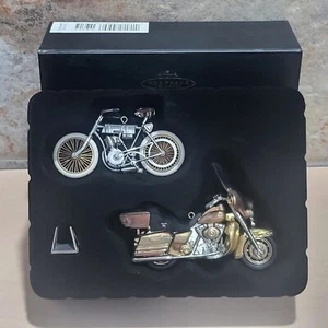 Harley Davidson 100th Anniversary Edition Set of 2 Motorcycle Ornaments 2003 - Picture 1 of 14