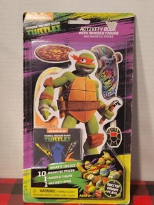 Teenage Mutant Ninja Turtles Action Figure Activity Book with Wooden Figure NEW - Picture 1 of 2