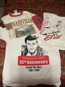 3 Vintage90's Whispering Bill Andersons Anniversary /T Shirts Size  Large - Picture 1 of 11
