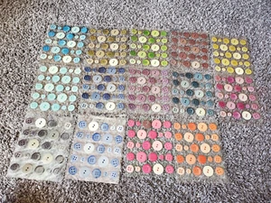 Scrapbooking sticker buttons 14 sheets - Picture 1 of 5