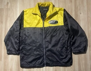 Pelle Pelle Marc Buchanan Coat Mens Quilt Lined Jacket Yellow/Black Sz L - Picture 1 of 7