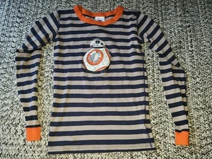 Hanna Andersson BB8 Star Wars Pajama SHIRT size 160cm (14 years) EXC Striped - Picture 1 of 2