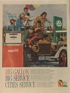 1964 Cities Service Station Gas PRINT AD Car College Kids VTG 1960s Eager Beaver - Picture 1 of 5