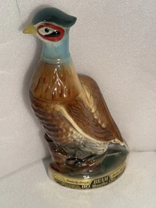 VINTAGE 1960's  JIM BEAM PHEASANT WHISKEY DECANTER EMPTY, Original - Picture 1 of 23
