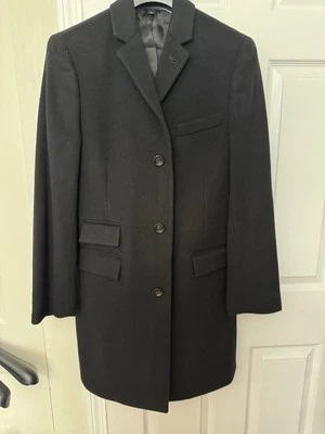 $598 J.Crew Men’s Wool-Cashmere Overcoat Black Size 38S - Image 1 of 3