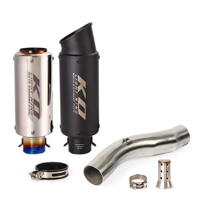 Tubo de escape medio deslizable 51 mm punta silenciador negro para Suzuki GSXR600 750 2008-2010 Foto 1 de 4