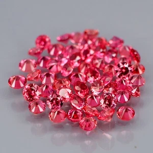 Round Diamond Cut 1.9 to 2.5mm.Natural Pink Sapphire Songea,Africa 50Pcs/2.53Ct. - Imagen 1 de 6