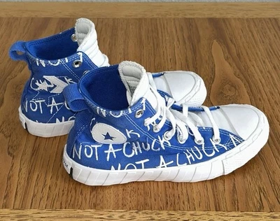 Converse Kids UNT1TL3D “Not A Chuck” Game Royal White High Top Size 4 - Image 1 of 4