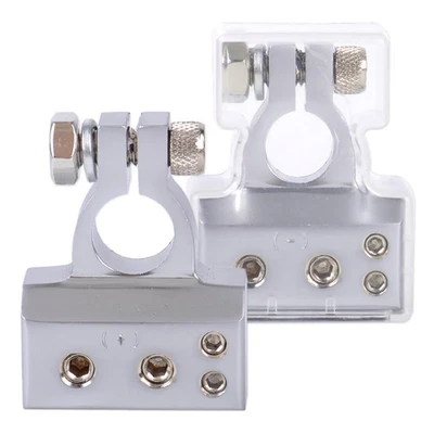 2X Auto Batterie Klemme Terminal Pol klemmen Verteiler AWG Pluspol Negativ - Bild 1 von 4