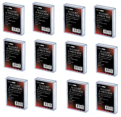 (12 Boxes) Ultra Pro 2 Piece Plastic Card Storage Box (10 Ct Size) Slider Box - Image 1 of 2