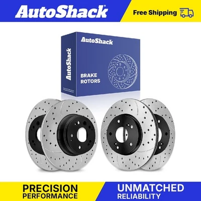 Front Rear Drilled Slotted Brake Rotors for 2004-2008 Acura TL 3.2L V6 - Image 1 of 4