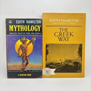 Lot 2 Edith Hamilton Books – Greek Way (1964) & Mythology (1960) Vintage PB - Picture 1 of 11