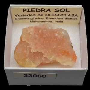 PIEDRA SOL var. de OLIGOCLASA (Sitasaongi m., Bhandara, India) #33060 / Sunstone - Bild 1 von 1