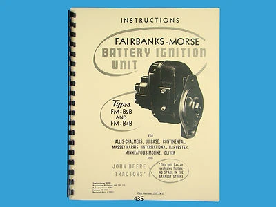 Fairbanks Morse Magneto manual de instruções e peças para pentes FM-B2B e FM-JB4B *435 - Imagem 1 de 3