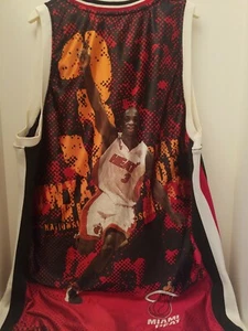 DWAYNE WADE MIAMI HEAT AUTHENTIC MAJESTIC NBA SEWN STITCHED JERSEY ADULT 56 RARE - Picture 1 of 4