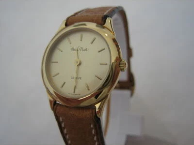 NOS NEW SWISS MADE GOLD PLATED QUARTZ WOMEN'S PAUL PICOT WOMEN'S WATCH 1980'S - Image 1 of 4